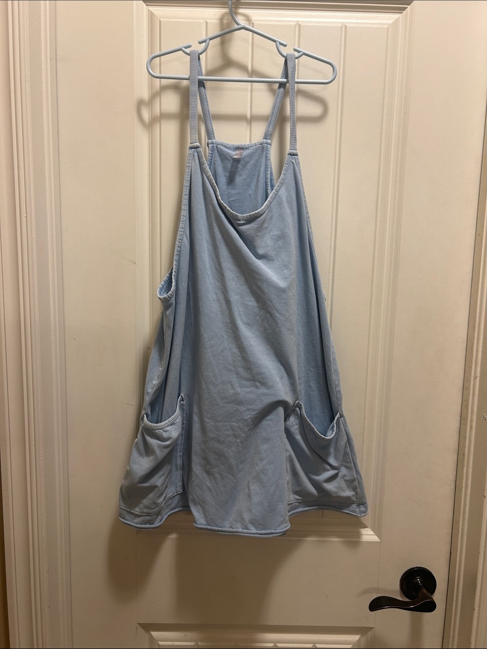 Free People Light Blue hotshot shorts romper